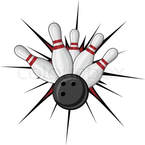 Bowling symbol isolated on white for ... | Stock vector | Colourbox