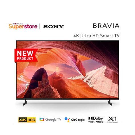 Promo Sony Bravia X80L Series 4K Ultra HD HDR Smart Google TV 55 inch - KD 55X80L Diskon 24% di ...