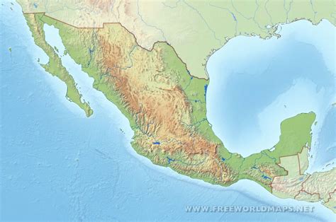 Mexico Physical Map