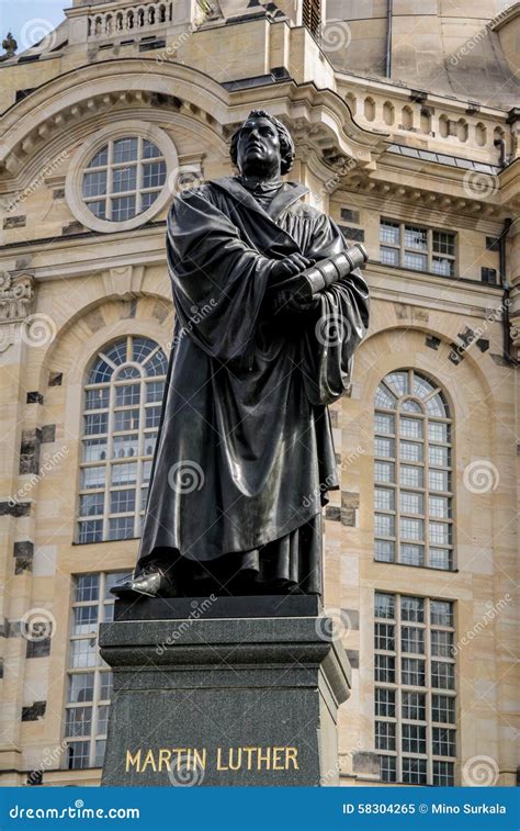 Martin Luther Statue In Dresden Stock Photo - Image: 58304265