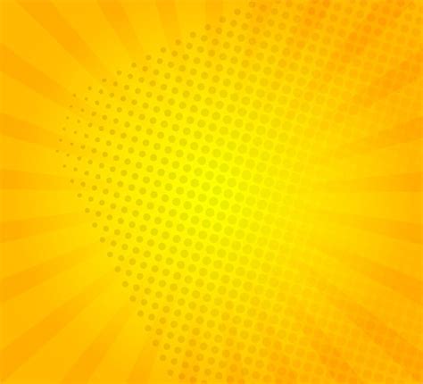 Premium Vector | Sunburst on yellow background with dots template.