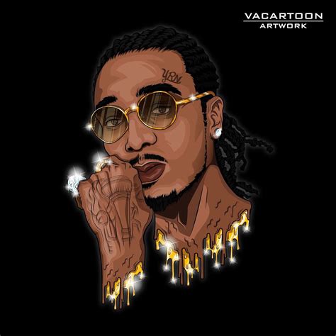 Custon Cartoon - Migos - Quavo | Drawing, Illustration, Kanye west