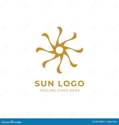 Luxury Golden Sun Logo Design Stock Vector - Illustration of icon, morning: 238748892