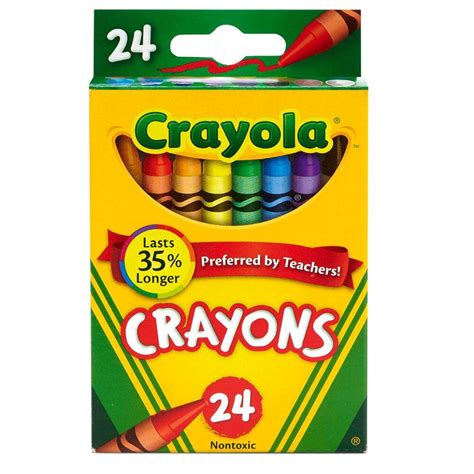 Crayola Crayons 24 Pack | Crayola 523024 Classic 24-Count Assorted Color Crayons