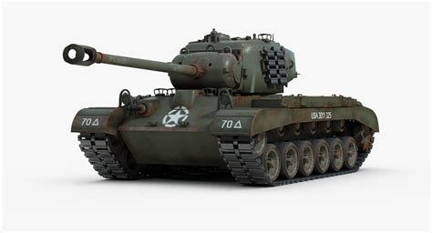 3d ww2 pershing tank m26