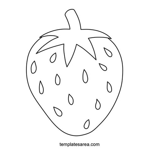 Free Printable Strawberry Template for Crafts & Learning