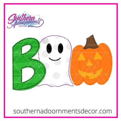 Boo Ghost Template & Digital Cut File – Southern Adoornments Decor