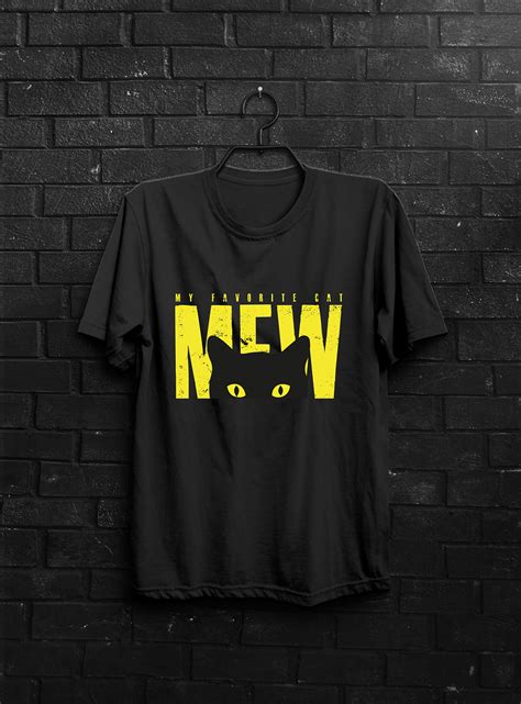 Funny cat t-shirt design on Behance