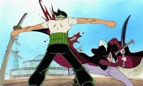 one piece zoro vs mihawk | Roronoa zoro, Zoro, Anime