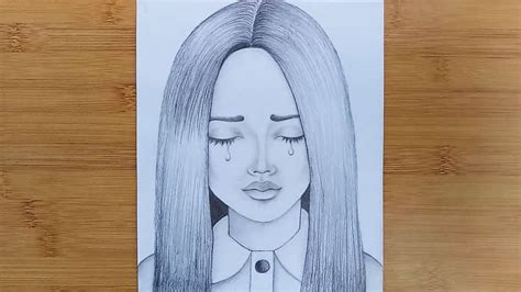 Pencil Drawings Of A Sad Girl