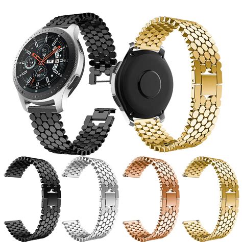 Luxury Metal Strap For Samsung Galaxy Watch (46mm) Replacement Bands Metal Watch Strap Wrist ...