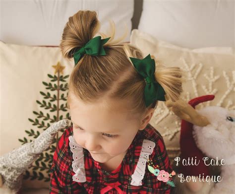 Dark Forest Green Baby Girl Bow Toddler Girls Hunter Green Baby Bows Green Christmas Hair Bow ...