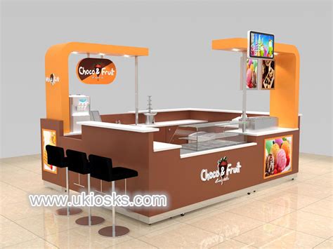 customized newest gelato ice cream kiosk design