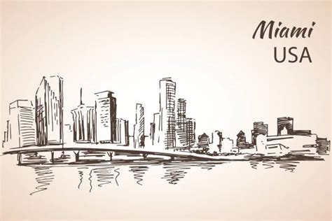 Best Miami Skyline Illustrations, Royalty-Free Vector Graphics & Clip Art - iStock