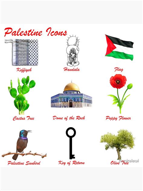 "Palestine Icons" Sticker for Sale by muniralawi | Redbubble