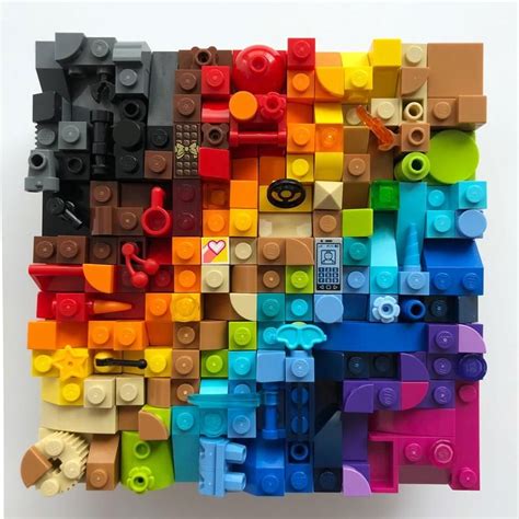 Wall Art Made Of LEGO® Bricks | Abstract Art | Gradient | Home Decor | Geek Stuff | Unique Gift ...