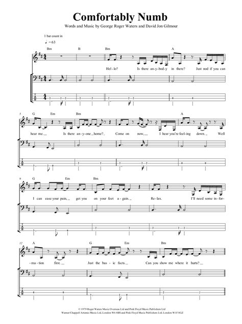 Comfortably Numb | Sheet Music Direct