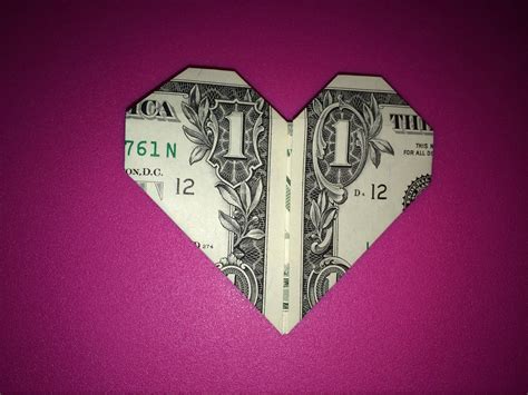 Easy Dollar Bill Origami Heart : 8 Steps - Instructables