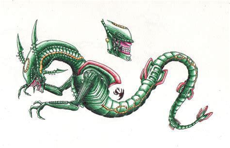 Chestburster Rayquaza #pokemon #rayquaza #alien #chestburster #xenomorph #drawing #art # ...