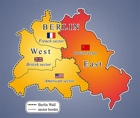 Berlin Wall Border Map