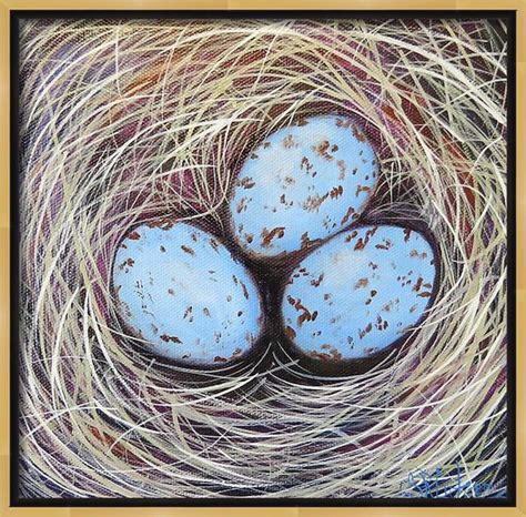 Art Cardinal Bird Nest Blue Eggs Wildlife CUSTOM ORDER - Etsy