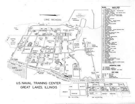 NTC GREAT LAKES MAP 1963 | Great lakes map, Navy duty stations, Great lakes