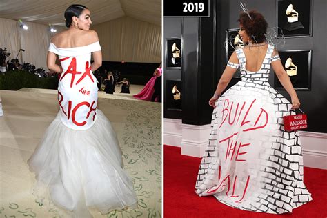 Met Gala 2021 - AOC wears 'tax the rich' dress at first fashion show in dig at Joy Villa's 2019 ...