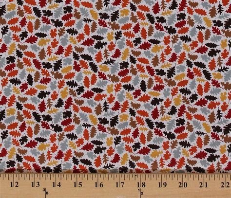 Cotton Fall Foliage Autumn Leaves Cotton Fabric Print by the Yard Stella-339