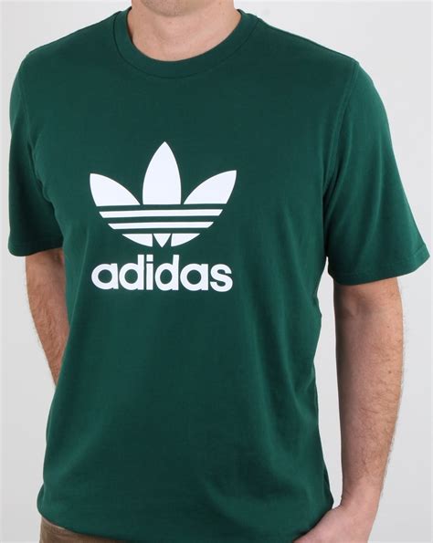 Adidas Originals Trefoil T Shirt Green, Mens, Originals, Tees, 3Stripe