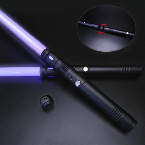 Buy Lukidy 2Pack Lightsaber Metal Hilt 12 Colors Changeable,Battery ...