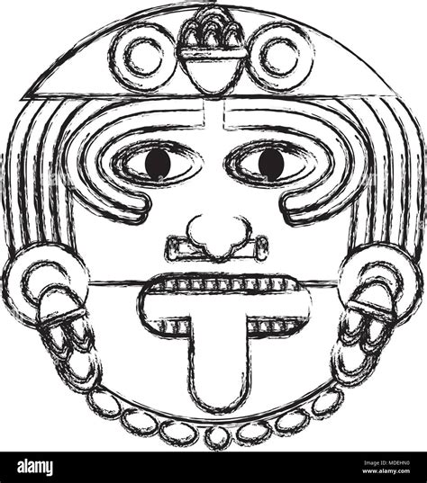 Aztec Sun God Symbol