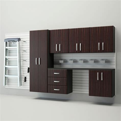 Flow Wall Deluxe Modular Wall Mounted Garage Cabinet Storage Set with ...