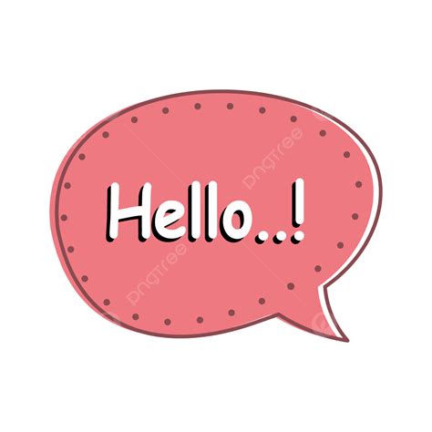 Chat Stickers Vector Art PNG, Cute Hello Sticker With Chat Bulb Frame ...