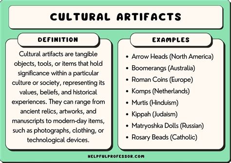 15 Examples of Cultural Artifacts (A to Z List +Pictures)