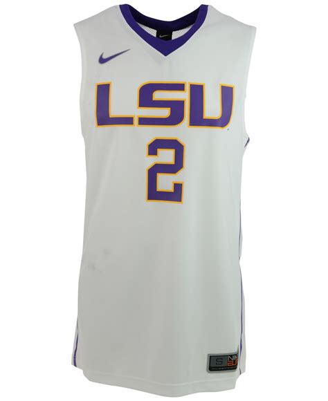 Nike Men's Lsu Tigers Replica Basketball Jersey in White for Men | Lyst