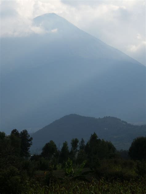 Virunga mountains in Rwanda