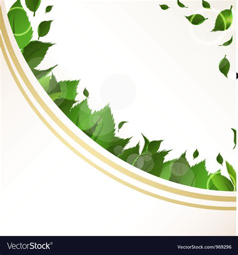 Abstract background with green leaves for design Vector Image