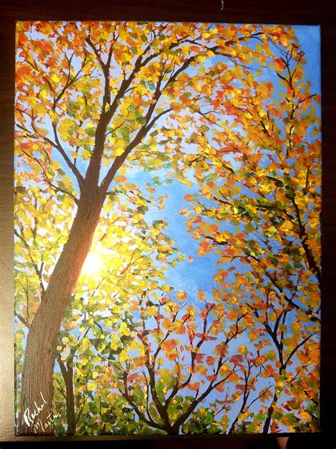 Autumn trees painting : r/painting