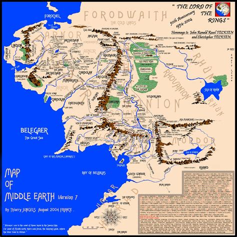 THE MAP OF MIDDLE EARTH | Middle earth map, History of middle earth, Middle earth