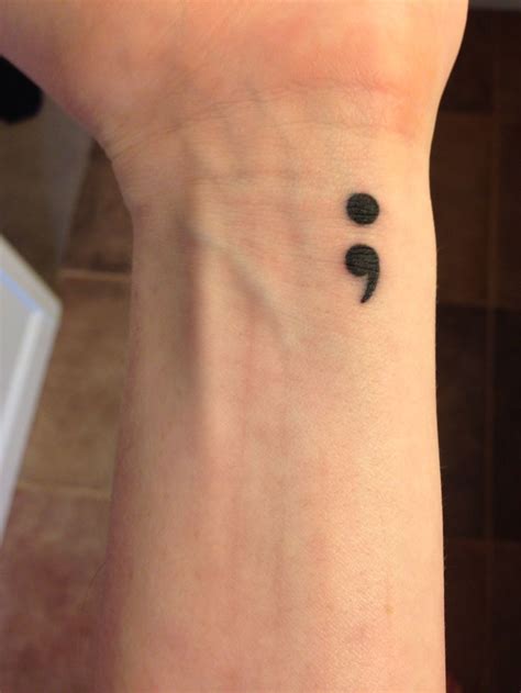 Semicolon Wrist Tattoo Designs, Ideas and Meaning - Tattoos For You