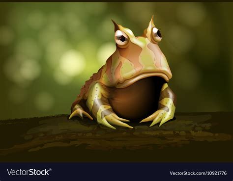 Amazon horned frog Royalty Free Vector Image - VectorStock