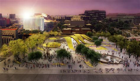 Rolling green 'ribbons' proposed for new urban park in downtown LA