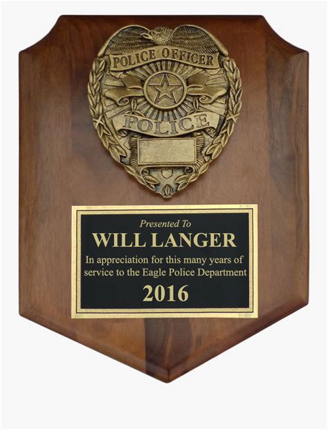 Police Shield - Law Enforcement Plaque Of Appreciation , Free ...