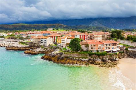 Llanes Beach Aerial View, Spain Stock Image - Image of travel, holidays: 127737103