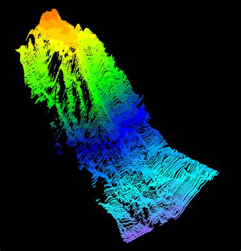 A point cloud of the seamount mapped during the Seascape Alaska 1 ...