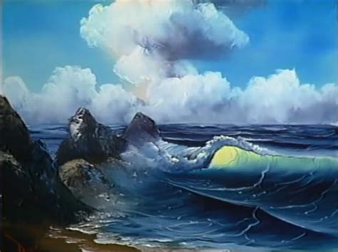 Bob Ross waves of wonder seascape | Lake painting, The joy of painting, Seascape