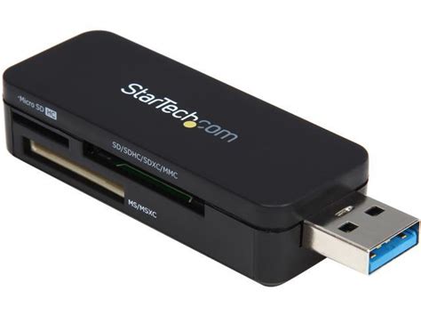 StarTech.com FCREADMICRO3 USB 3.0 External Flash Multi Media Memory Card Reader - USB 3 Card ...