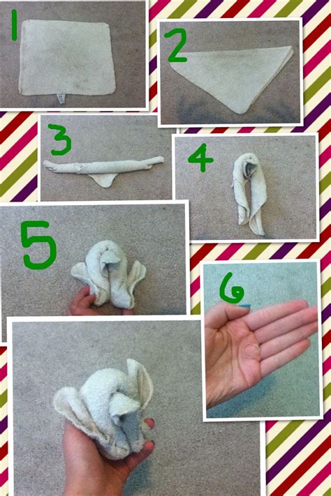 A cute little penguin folded from a washcloth and a small rubber band ...