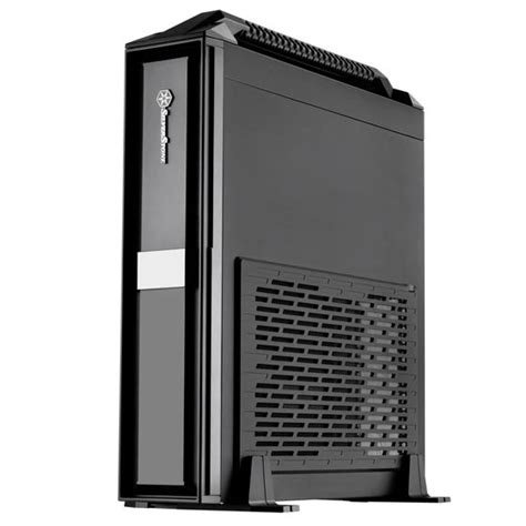 SilverStone SLIM SFF Tower Case No PSU - Mini DTX / ITX - USB 3.0 - BLACK with HANDLE MODEL ...