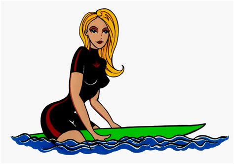 Surfer Girl Cartoon - Cliparts.co